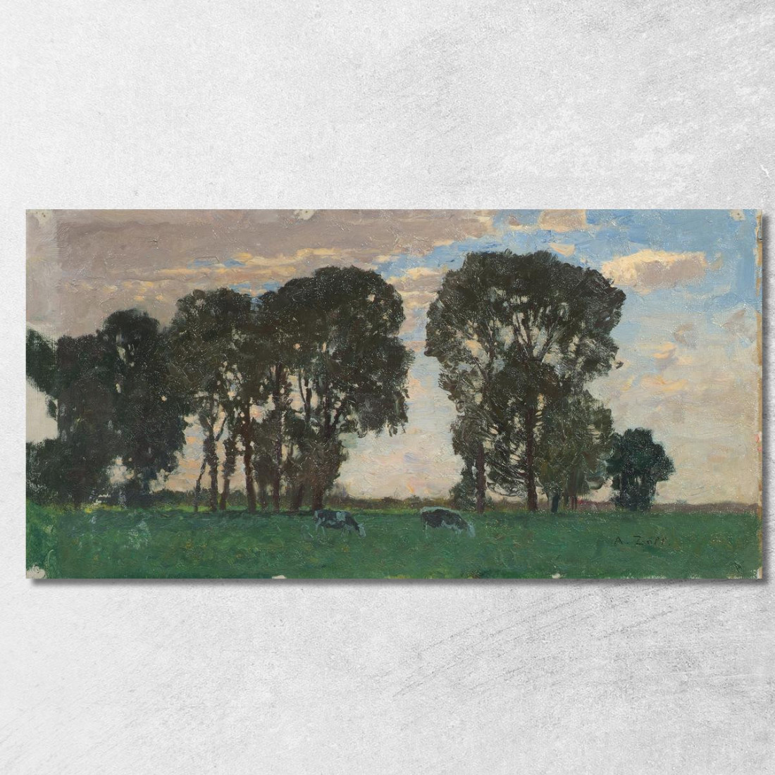 Pascolo Per Bestiame Langenpreising Con Grandi Alberi Alfred Zoff azf46 quadro stampato su tela Pascolo Per Bestiame Langenpreising Con Grandi Alberi Alfred Zoff azf46 quadro stampato su tela