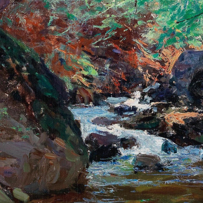 Il Corso Di Un Ruscello Alfred Zoff azf62 quadro stampato su tela