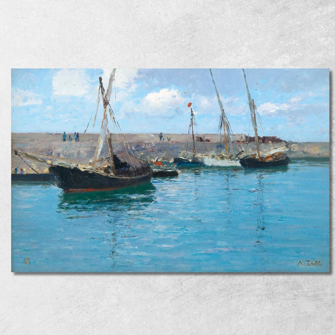Il Molo Di Attracco A Krems Alfred Zoff azf65 quadro stampato su tela Il Molo Di Attracco A Krems Alfred Zoff azf65 quadro stampato su tela