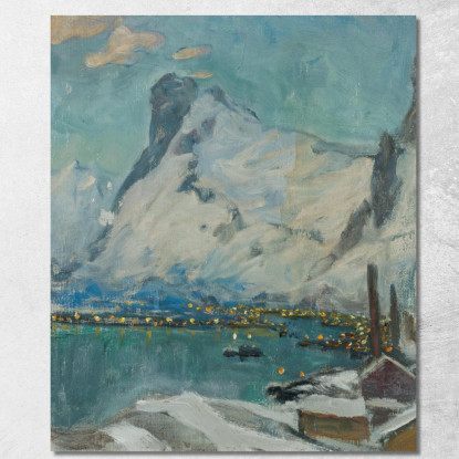 Lofoten Alla Luce Della Sera. Studio Anna Boberg abb22 quadro stampato su tela