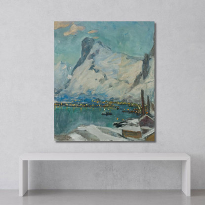 Lofoten Alla Luce Della Sera. Studio Anna Boberg abb22 quadro stampato su tela