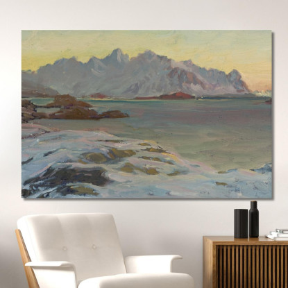 Montagne.Studio Dalla Norvegia Settentrionale Anna Boberg abb27 quadro stampato su tela
