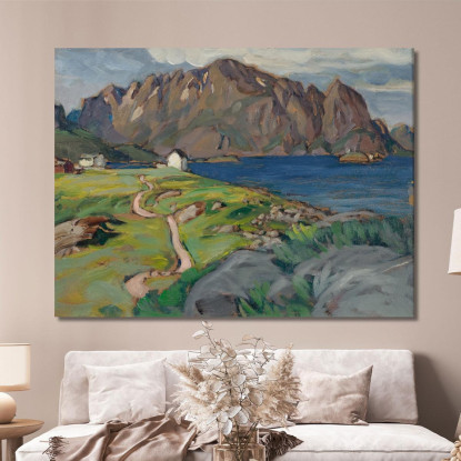 Negozio Estivo Molla. Studio Dalle Lofoten Anna Boberg abb41 quadro stampato su tela