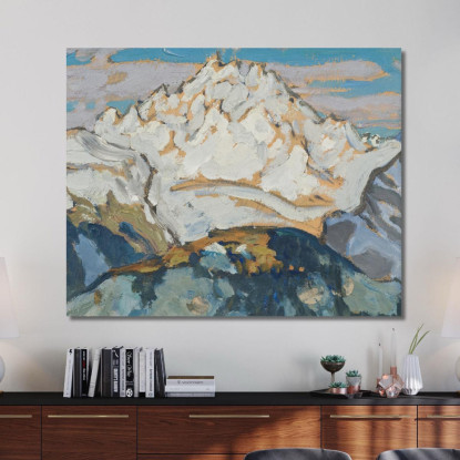 La Cima Della Montagna Bianca. Studiare Dalla Svizzera Anna Boberg abb50 quadro stampato su tela