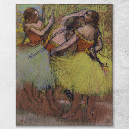 Tre Ballerine Con I Capelli Intrecciati Edgar Degas edg85 quadro stampato su tela