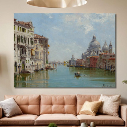 A Gondola Near Santa Maria Della Salute Antonietta Brandeis abn1 quadro stampato su tela