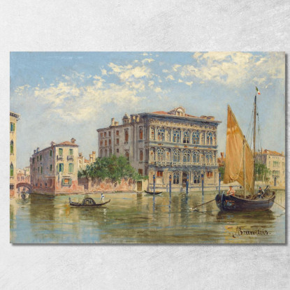 Ca' Vendramin Calergi Dal Canal Grande Venezia Antonietta Brandeis abn13 quadro stampato su tela