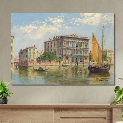 Ca' Vendramin Calergi Dal Canal Grande Venezia Antonietta Brandeis abn13 quadro stampato su tela