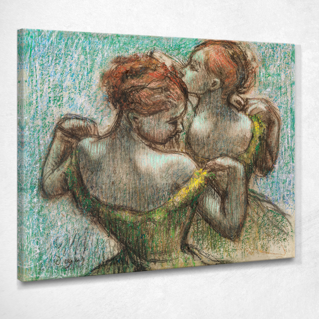 Due Ballerine A Mezza Lunghezza Edgar Degas edg87 quadro stampato su tela Due Ballerine A Mezza Lunghezza Edgar Degas edg87 quadro stampato su tela