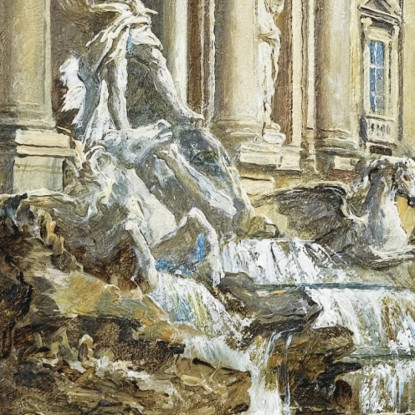 La Fontana Di Trevi A Roma Antonietta Brandeis abn20 quadro stampato su tela