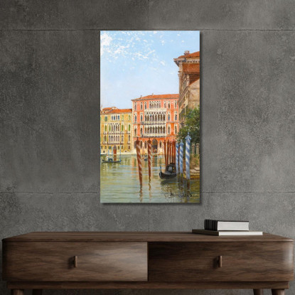 Palazzo Ca' Foscari Venice Antonietta Brandeis abn24 quadro stampato su tela