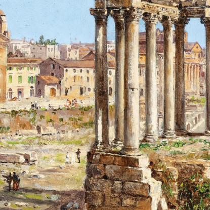 Rome Il Foro Romano Roma' Antonietta Brandeis abn31 quadro stampato su tela
