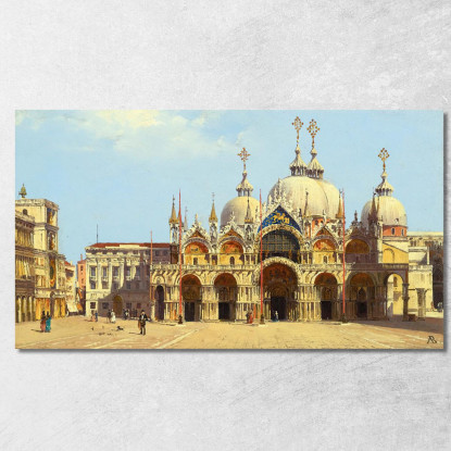 Piazza San Marco Venezia Antonietta Brandeis abn37 quadro stampato su tela