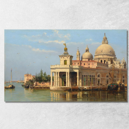 The Dogana With Santa Maria Della Salute Venice Antonietta Brandeis abn38 quadro stampato su tela