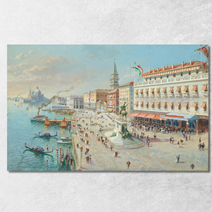 Venezia Vista Dall'Alto Con Santa Maria Della Salute In Lontananza Antonietta Brandeis abn45 quadro stampato su tela