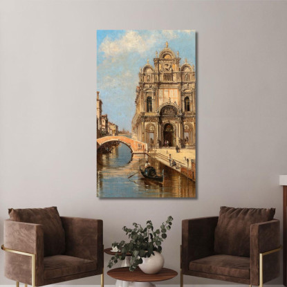 Venice A View Of Campo Santi Giovanni E Paolo Antonietta Brandeis abn46 quadro stampato su tela