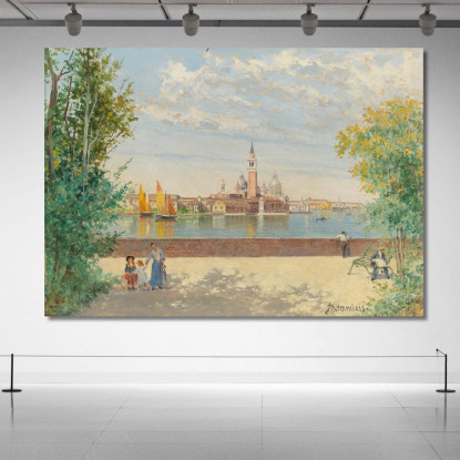 Venezia Una Veduta Di San Giorgio Dai Giardini Antonietta Brandeis abn47 quadro stampato su tela