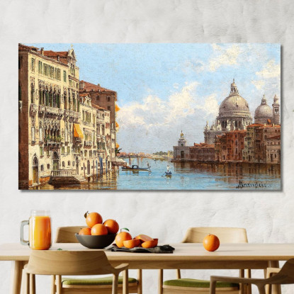Venezia Una Vista Del Canal Grande Da Santa Maria Della Salute Antonietta Brandeis abn49 quadro stampato su tela