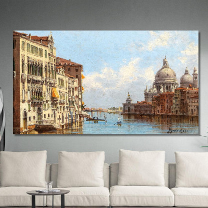 Venezia Una Vista Del Canal Grande Da Santa Maria Della Salute Antonietta Brandeis abn49 quadro stampato su tela