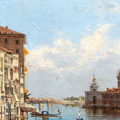Venezia Una Vista Del Canal Grande Da Santa Maria Della Salute Antonietta Brandeis abn49 quadro stampato su tela