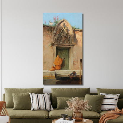 Venice At The Gate Of The Arco Dell'Abbazia Della Misericordia Antonietta Brandeis abn50 quadro stampato su tela