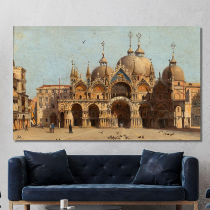 Venice La Facciata Della Basilica S. Marco Antonietta Brandeis abn52 quadro stampato su tela