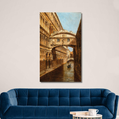 Venice Le Ponte Dei Sospiri Venezia Antonietta Brandeis abn53 quadro stampato su tela