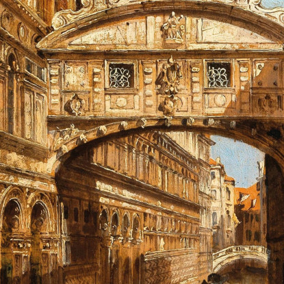 Venice Le Ponte Dei Sospiri Venezia Antonietta Brandeis abn53 quadro stampato su tela