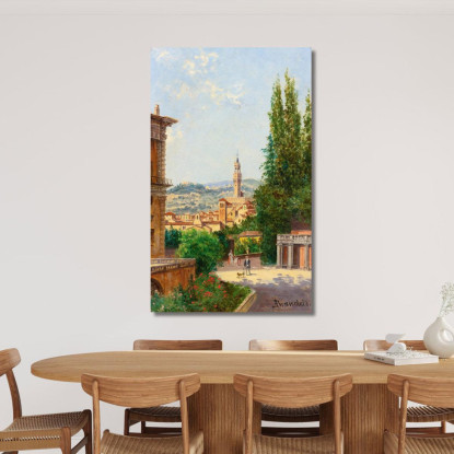 Vista Di Palazzo Vecchio Dal Giardino Di Boboli Firenze Antonietta Brandeis abn61 quadro stampato su tela