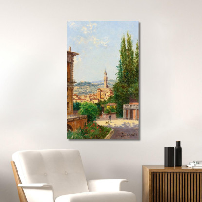 Vista Di Palazzo Vecchio Dal Giardino Di Boboli Firenze Antonietta Brandeis abn61 quadro stampato su tela