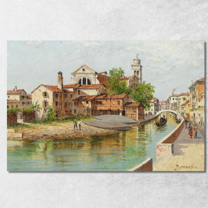 Saint Trovaso Venice' Antonietta Brandeis abn62 quadro stampato su tela