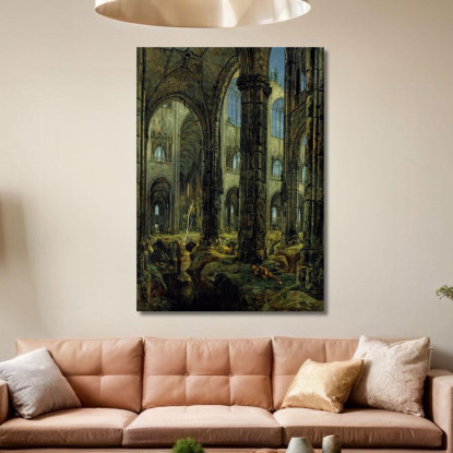 Rovine Della Chiesa Gotica Carl Blechen cbc7 quadro stampato su tela