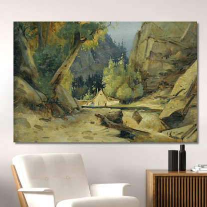 Mulino In Una Valle Carl Blechen cbc11 quadro stampato su tela
