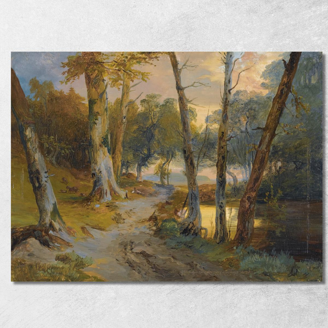 Foresta Con Piccolo Stagno Interno Della Foresta Con Stagno Carl Blechen cbc22 quadro stampato su tela Foresta Con Piccolo Stagno Interno Della Foresta Con Stagno Carl Blechen cbc22 quadro stampato su tela