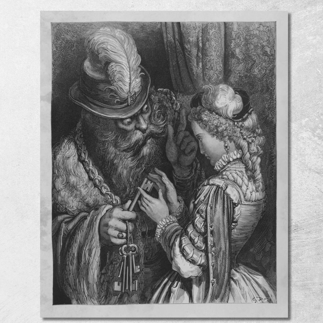 Barbablù Doré Gustave gdr9 quadro stampato su tela Barbablù Doré Gustave gdr9 quadro stampato su tela