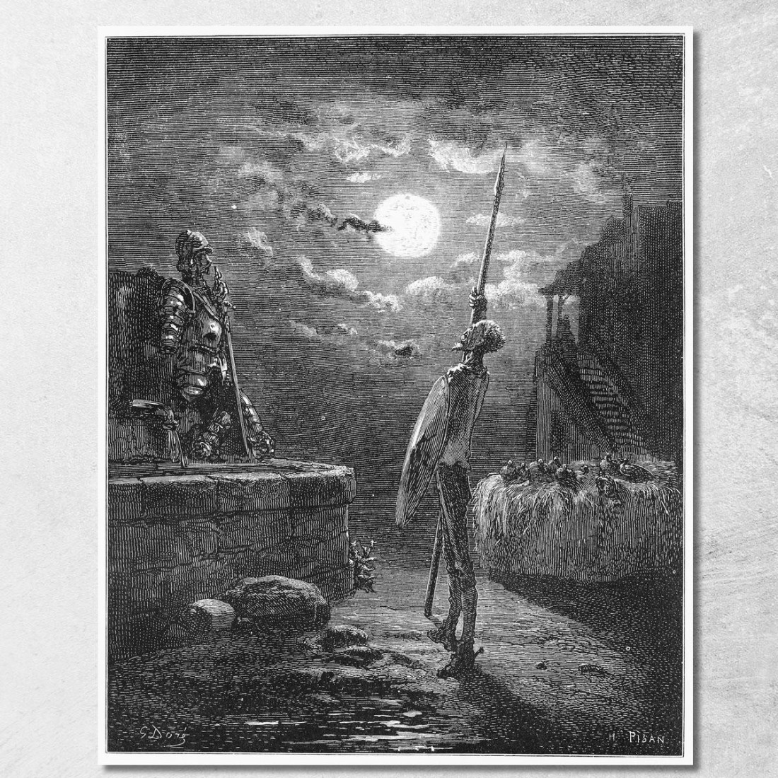 Don Chisciotte 2 Doré Gustave gdr21 quadro stampato su tela Don Chisciotte 2 Doré Gustave gdr21 quadro stampato su tela