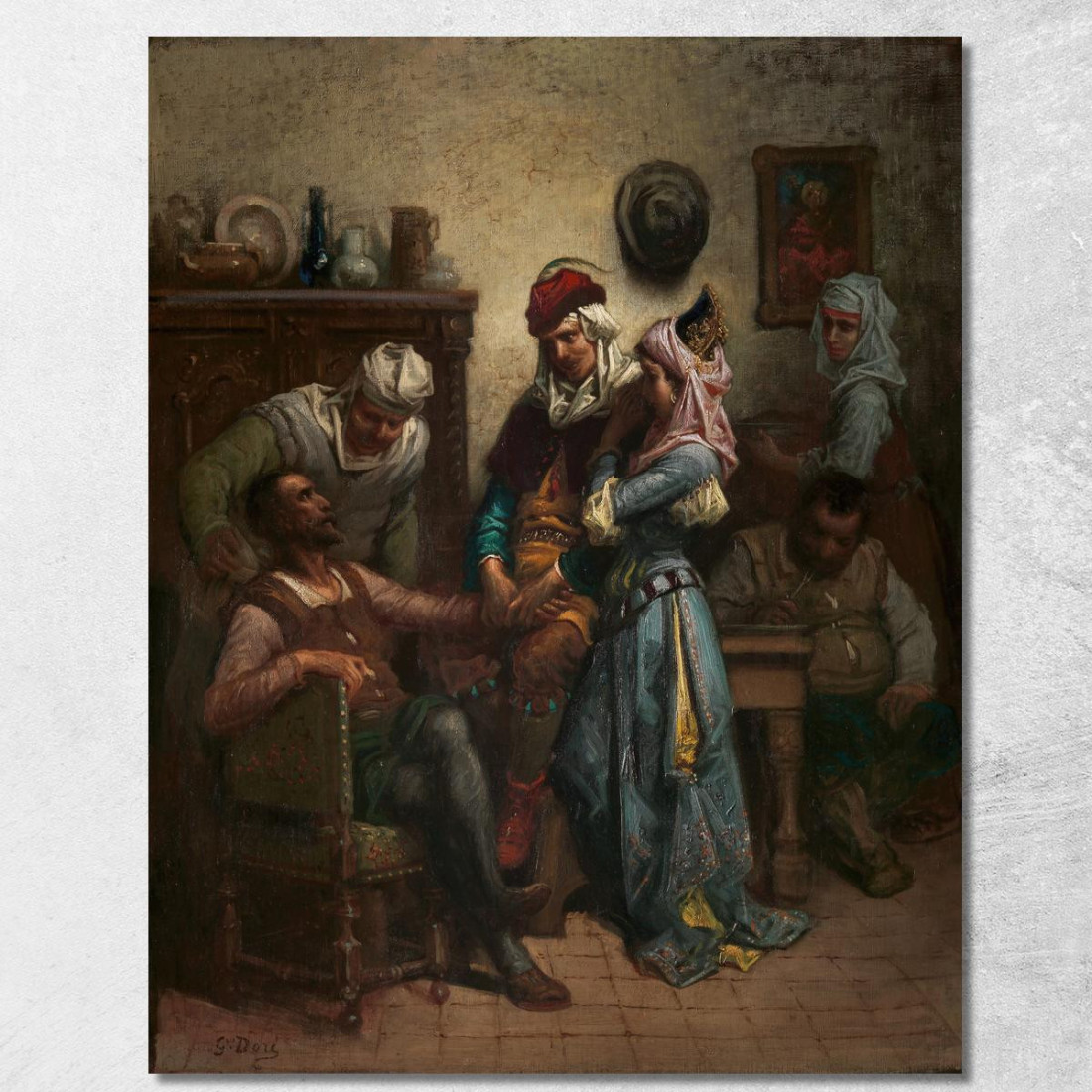 Don Chisciotte E Sancio Panza Intrattenuti Da Basilio E Quiteria Doré Gustave gdr30 quadro stampato su tela Don Chisciotte E Sancio Panza Intrattenuti Da Basilio E Quiteria Doré Gustave gdr30 quadro stampato su tela