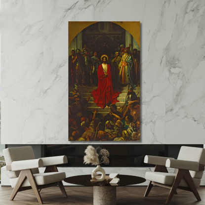Ecco L'Uomo Doré Gustave gdr32 quadro stampato su tela