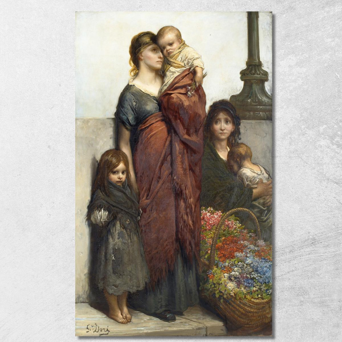 Venditori Di Fiori Di Londra Doré Gustave gdr36 quadro stampato su tela Venditori Di Fiori Di Londra Doré Gustave gdr36 quadro stampato su tela