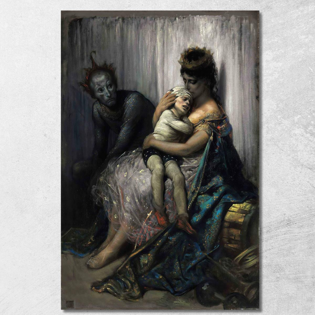 La Famiglia Del Saltimbanque Il Bambino Ferito Doré Gustave gdr44 quadro stampato su tela La Famiglia Del Saltimbanque Il Bambino Ferito Doré Gustave gdr44 quadro stampato su tela