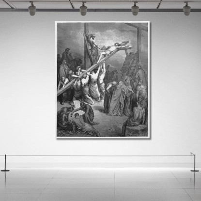 La Croce È Innalzata Doré Gustave gdr70 quadro stampato su tela