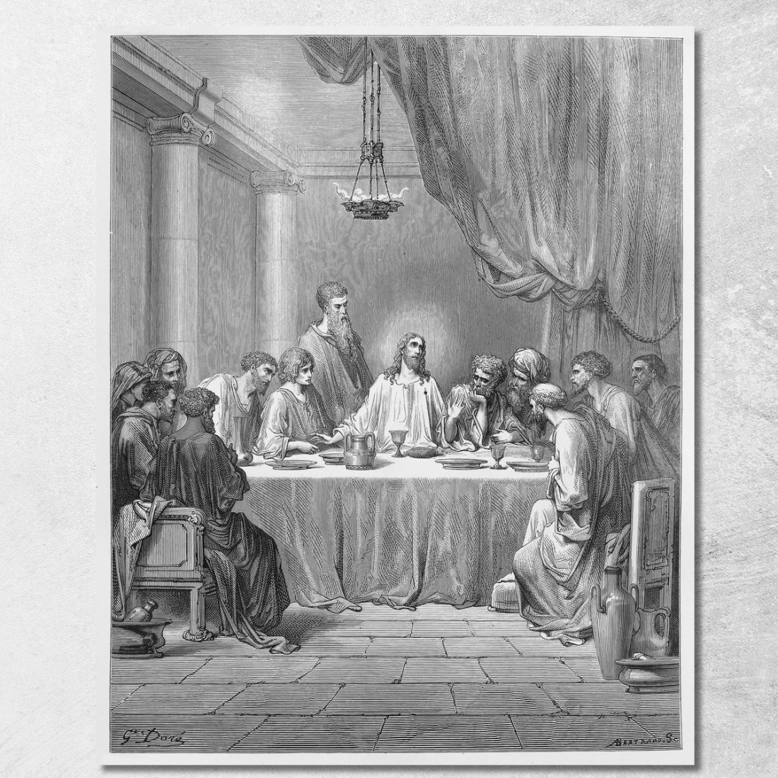 L'Ultima Cena Doré Gustave gdr77 quadro stampato su tela L'Ultima Cena Doré Gustave gdr77 quadro stampato su tela