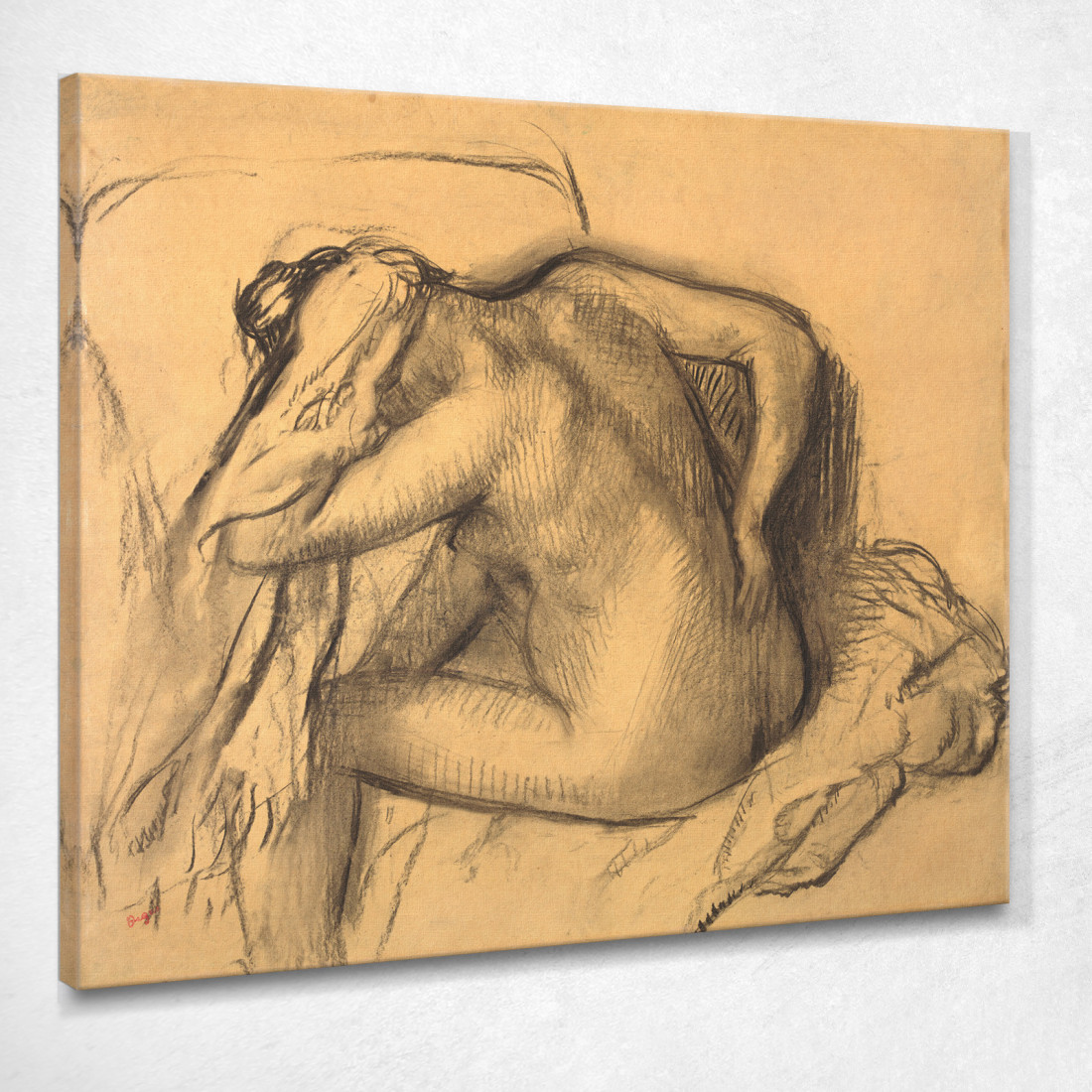 Dopo Il Bagno Donna Che Si Asciuga I Capelli Edgar Degas edg107 quadro stampato su tela Dopo Il Bagno Donna Che Si Asciuga I Capelli Edgar Degas edg107 quadro stampato su tela