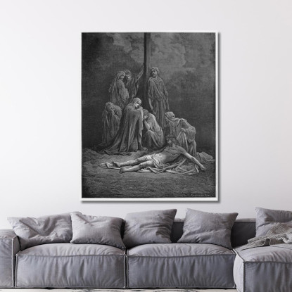 Le Donne Legano E Ungono Il Corpo Di Gesù Per La Sepoltura Doré Gustave gdr114 quadro stampato su tela