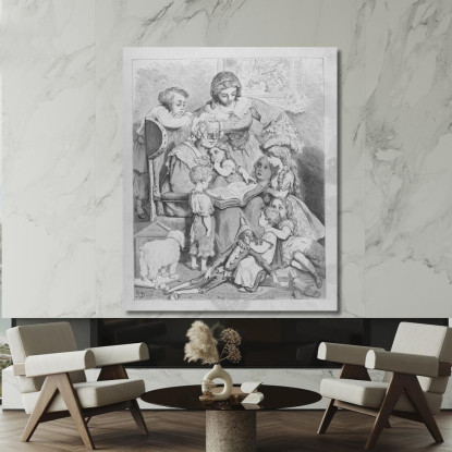 Fiabe Pl 01 Doré Gustave gdr118 quadro stampato su tela