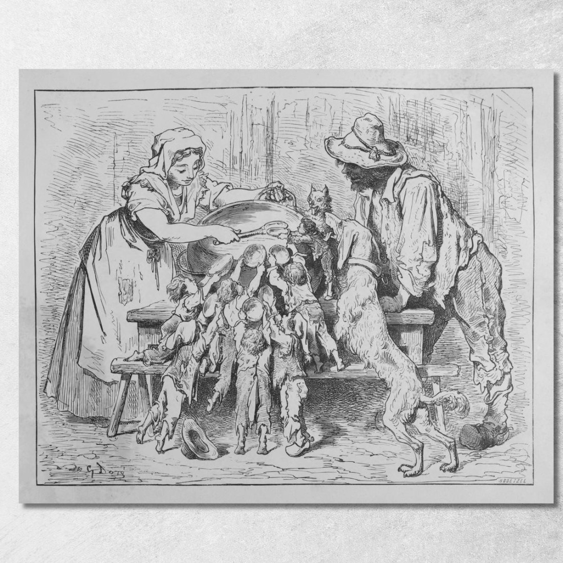 Fiabe Pl 15 Doré Gustave gdr132 quadro stampato su tela Fiabe Pl 15 Doré Gustave gdr132 quadro stampato su tela
