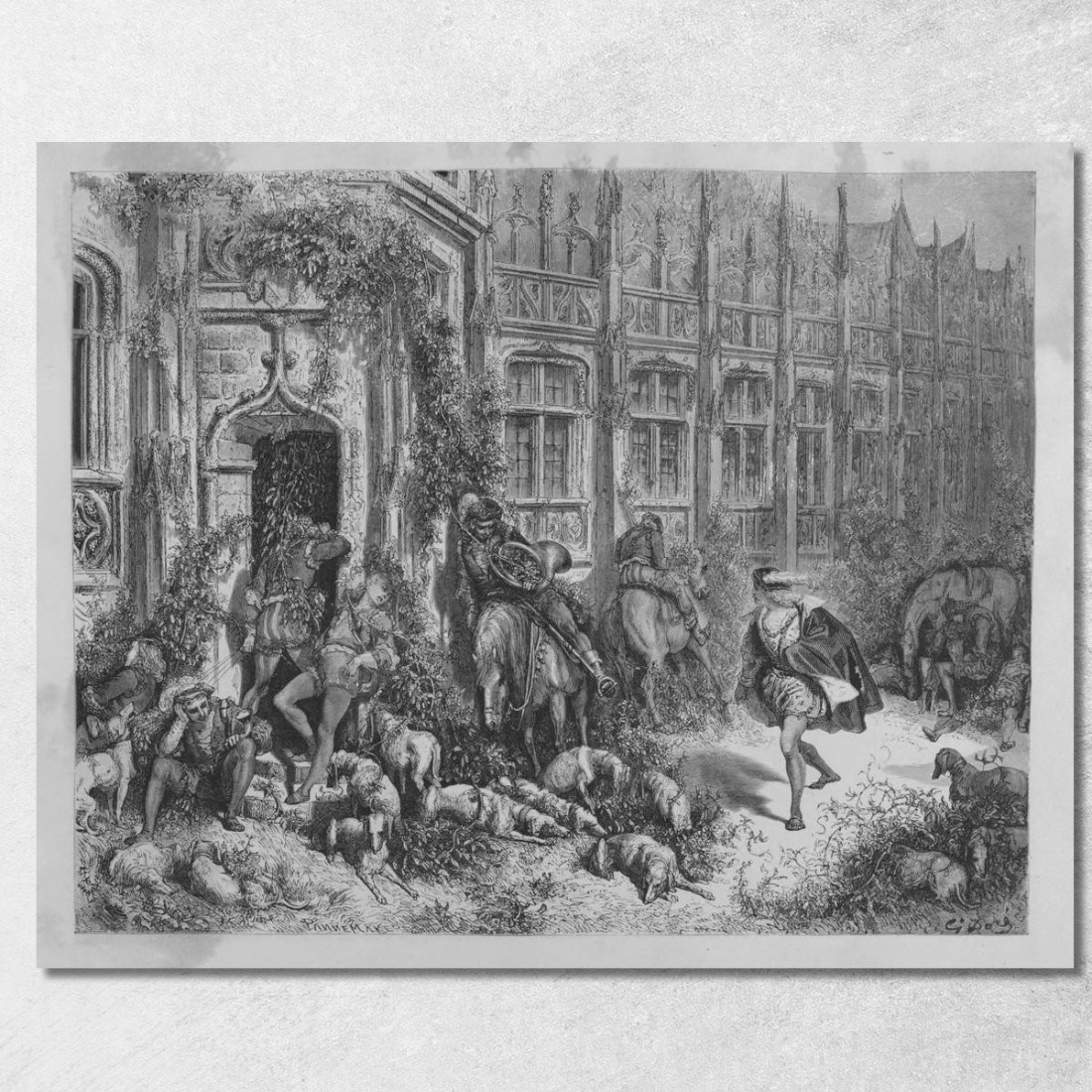 Fiabe Pl 19 Doré Gustave gdr136 quadro stampato su tela Fiabe Pl 19 Doré Gustave gdr136 quadro stampato su tela
