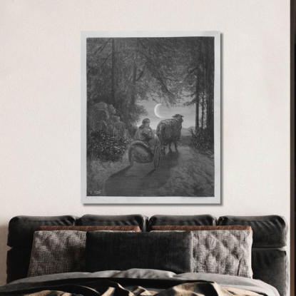 Fiabe Pl 31 Doré Gustave gdr148 quadro stampato su tela