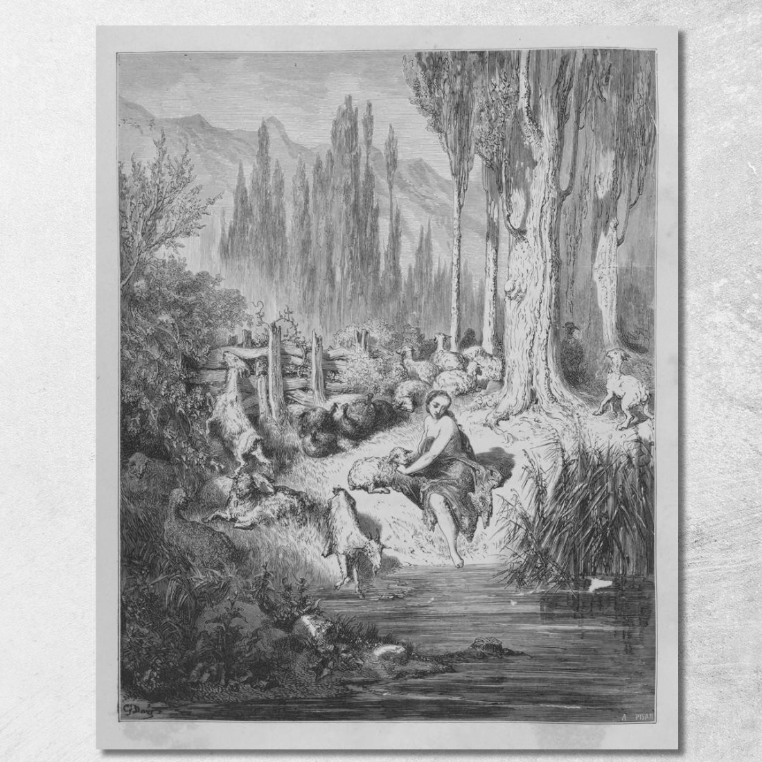 Fiabe Pl 33 Doré Gustave gdr150 quadro stampato su tela Fiabe Pl 33 Doré Gustave gdr150 quadro stampato su tela
