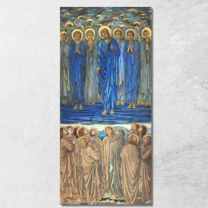 Ascensione Di Cristo Atti I 1-9 Studio Per Vetrata Edward Burne Jones ebj2 quadro stampato su tela